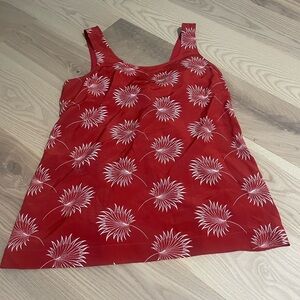 Madewell Silk Lookout Bow Back Palmflower Tank